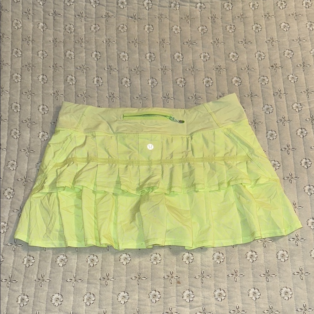 lululemon athletica Yellow Mini Skater Skirt with Ruffles for Athletic Occasions